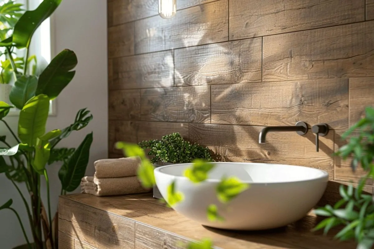 Carrelage effet bois salle de bain : chaleur et élégance garanties