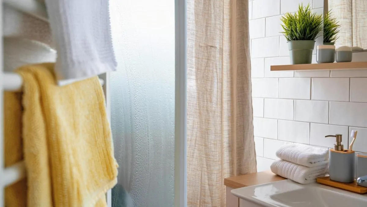Rideau de fen&ecirc;tre pour salle de bain